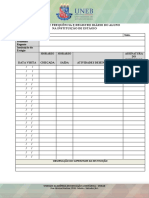 Controle de Frequência, Relato de Observação, Avaliação Do Regente