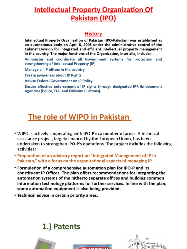 ministry of commerce intellectual property organization of pakistan