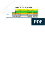 Cuadro de Semanas de Gestión 2022