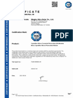 TUV IEC61215 & 61730 Certificate Mono