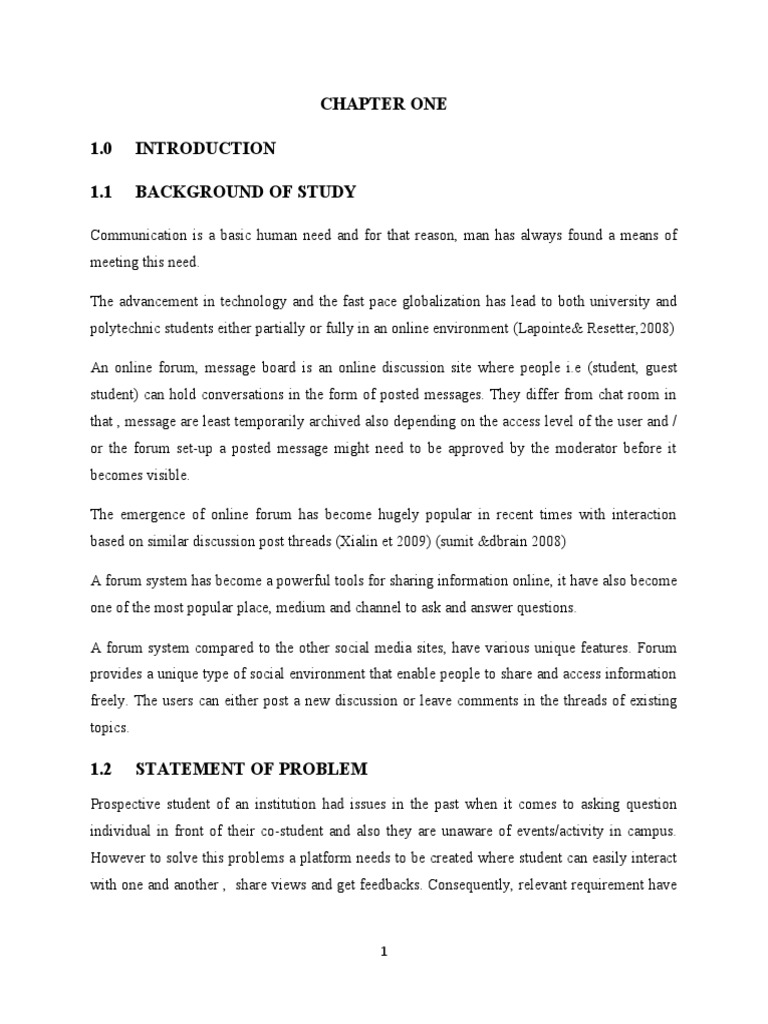 Chat Forum System PDF Forum Use Case