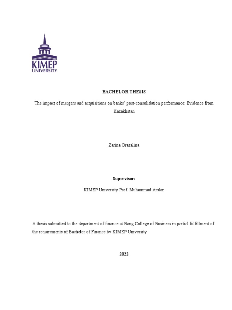 phd thesis on mergers and acquisitions