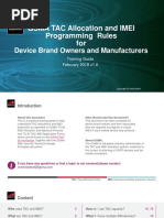 GSMA TAC Allocation and IMEI Training Guide Programming Rules v1.0