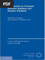 Introduction To Compact Riemann Surfaces and Dessins D'enfants (Cambridge University Press (2012) )