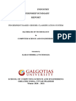 Industry Internship Summary Report