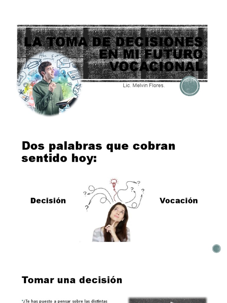 La Toma de Decisiones en Mi Futuro Vocacional | PDF | Toma de ...