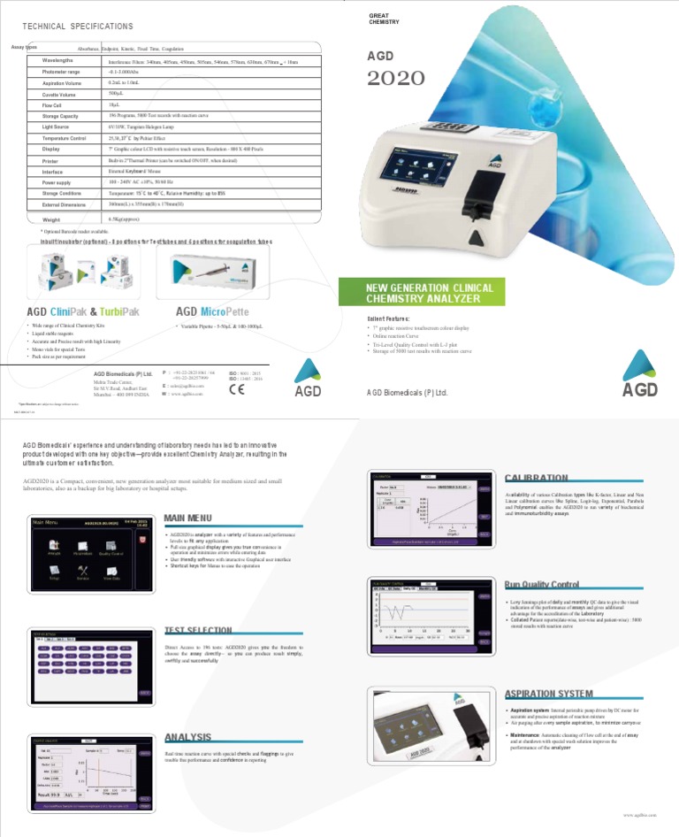 AGD 2020 New Brochures | PDF | Assay | Touchscreen