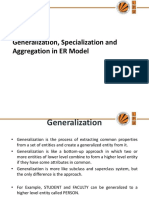 Neralization - Specialization and Aggregation in ER Model