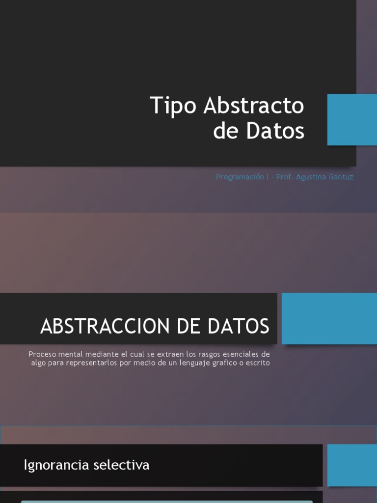 01 Tipo Abstracto de Datos PDF