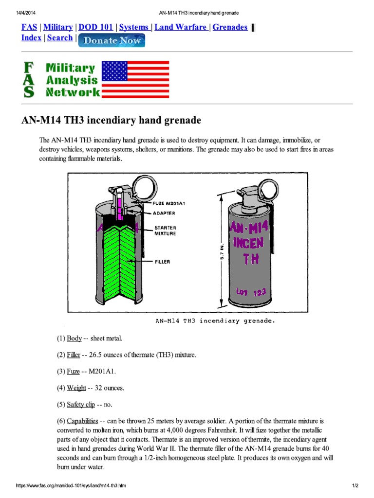 ANM14 TH3 Incendiary Hand Grenade PDF