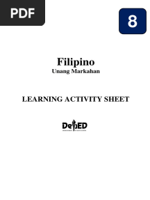 Grade 8 Filipino LAS