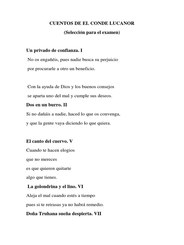 Cuentos de el conde lucanor 1 pdf