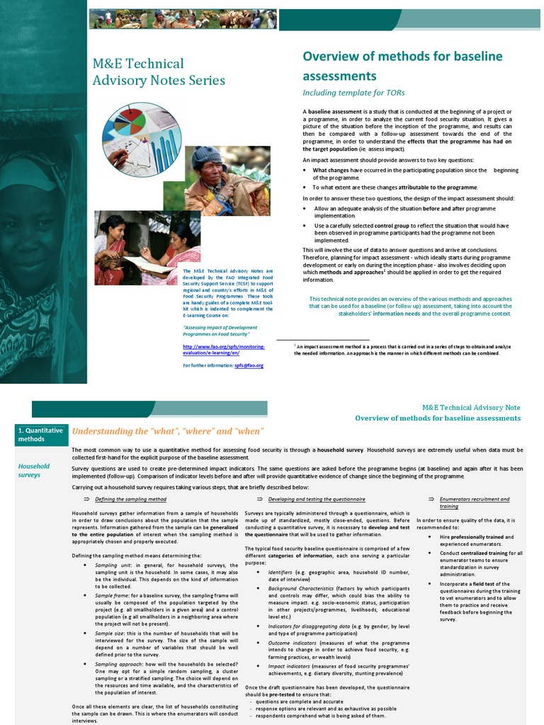 Baseline Assessment Methods Overview | PDF | Survey Methodology ...