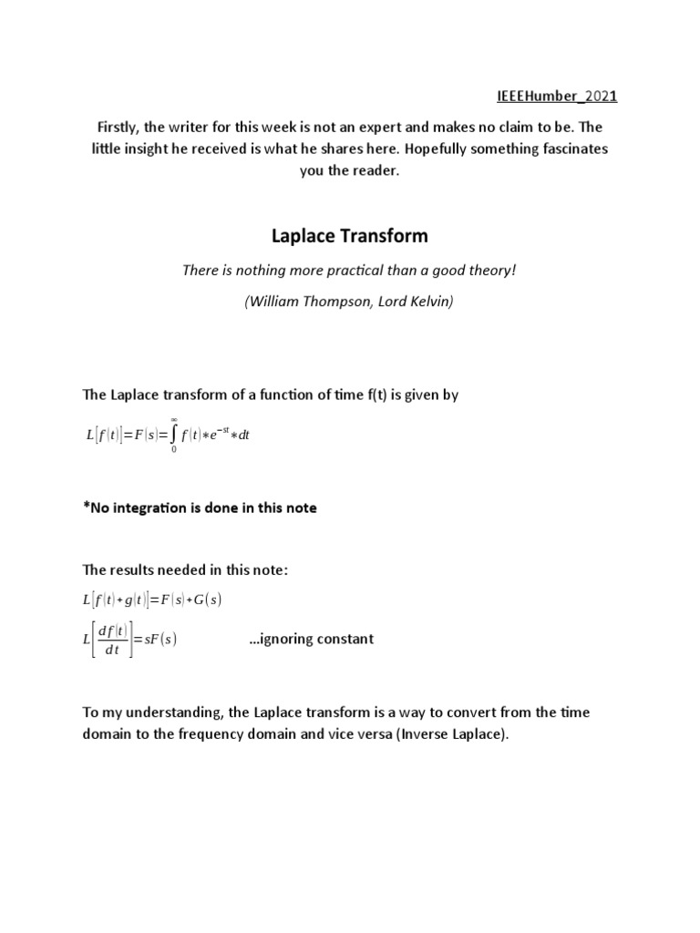 Laplace example PDF