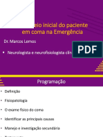 Aula 1 - Manuseio Inicial Do Paciente em Coma Na Emergência - Dr. Marcos Lemos - Apresentação