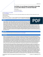 1.15 Method to Produce Durable Pellets at Lower Energy Consumption Using High Moisture Corn Stover and a Corn Starch Binder in a Flat Die Pellet Mill