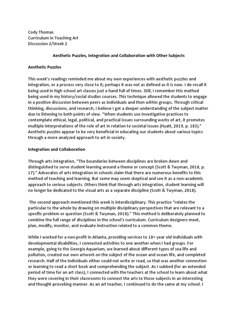 Week 2 discussion pdf teachers curriculum