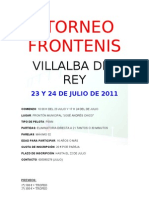 i Torneo Frontenis Villalba Del Rey i