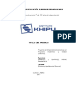 Esquema - Proyecto de Emprendimiento Avance 1