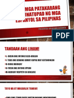 Mga Patakarang Ipinatupad NG Mga Espanyol Sa Pilipinas