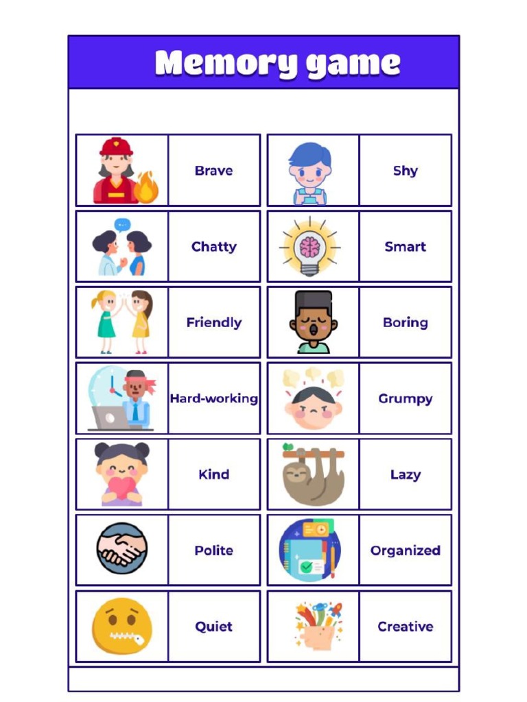Memory Game PDF