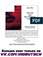 Rice Anne - Merrick Oder Die Schuld Des Vampir