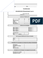 Progression Technologie Cycle 4 Septembre 2016