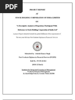 Download Project report on analysis of depository participant with reference to SHCIL by Atulesh Singh SN60075896 doc pdf