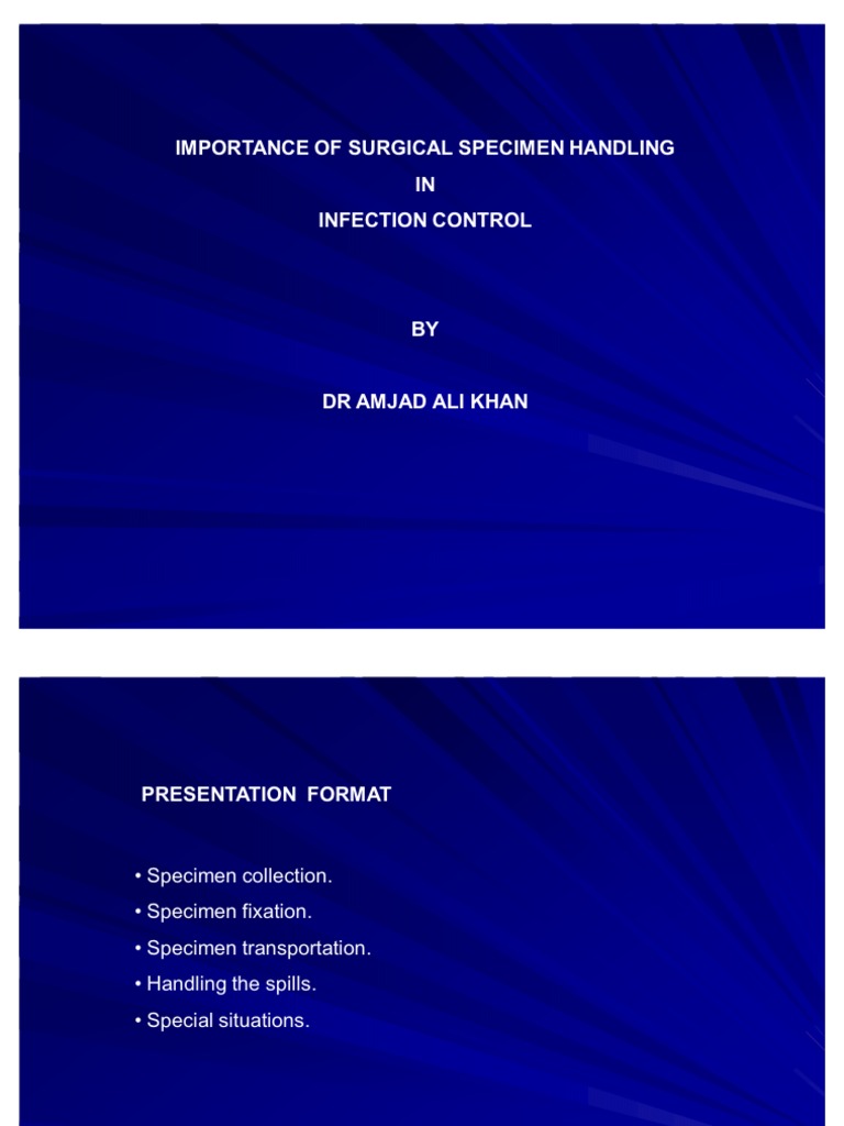 Infection Control in Histopath | Fixation (Histology) | Infection