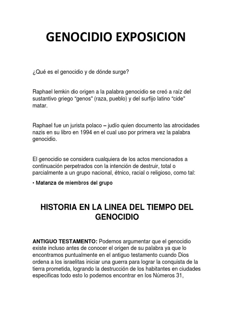 Resumen del Genocidio y el Holocausto | PDF | El Holocausto | Alemania nazi