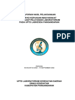 Laporan Hasil Pelaksanaan Survei Kepuasan Masyarakat Labkesda