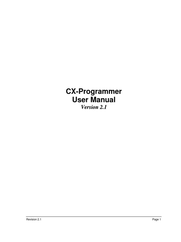 CX Programmer 21 Manual PDF Programmable Logic Controller Data Type