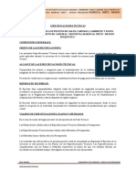 Especificaciones Tecnicas de Los Puestos de Salud Carumas, Cambrune y Pasto Grande