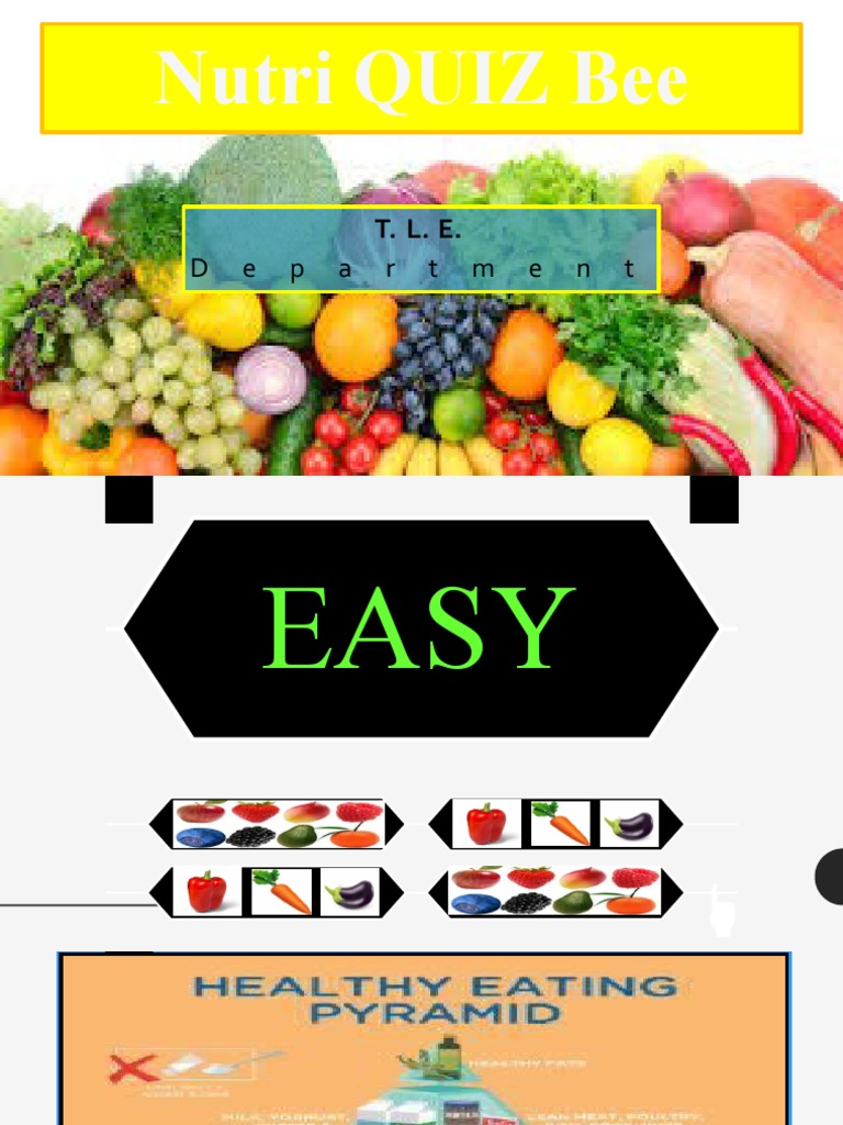 Nutrition Quiz Bee 2025 Reviewer | PDF | Nutrients | Vitamin