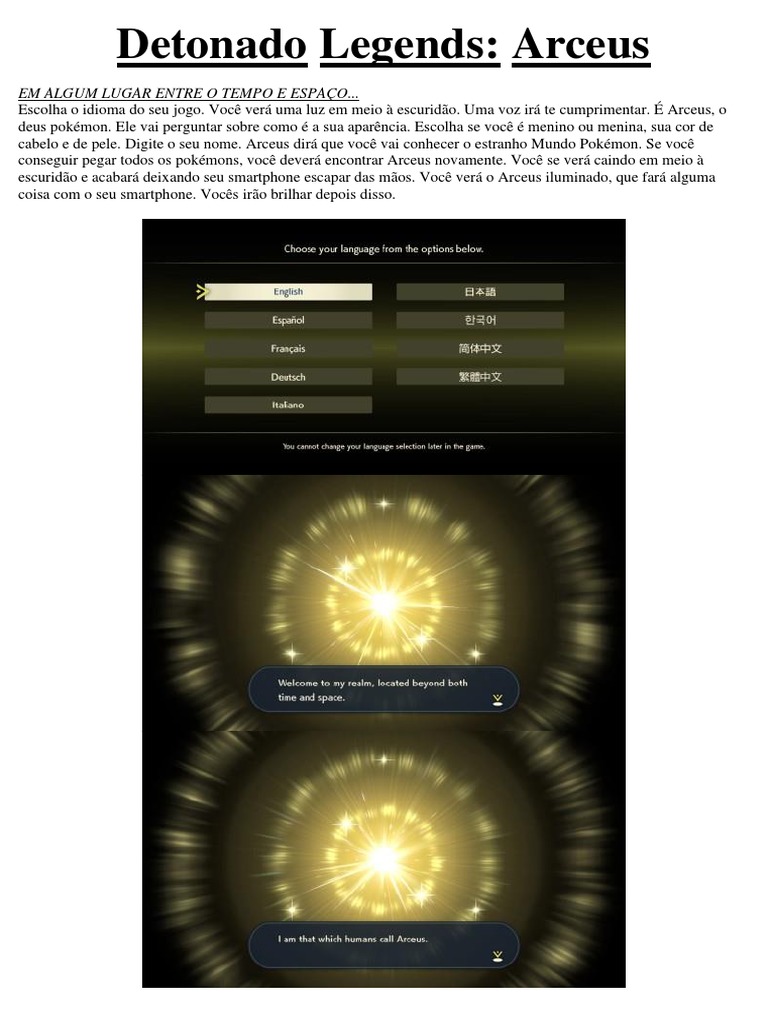 Detonado Legends Arceus, PDF