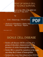 Child survival threat of sickle cell disease