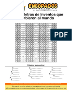 Sopa de letras de inventos históricos