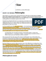 How To Read Philosophy