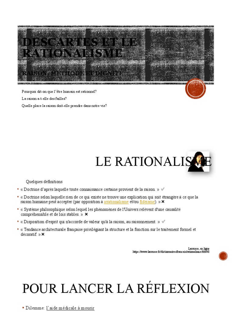 Quel Est Le Rôle Du Rationalisme Dans La Théorisation Philosophique ...