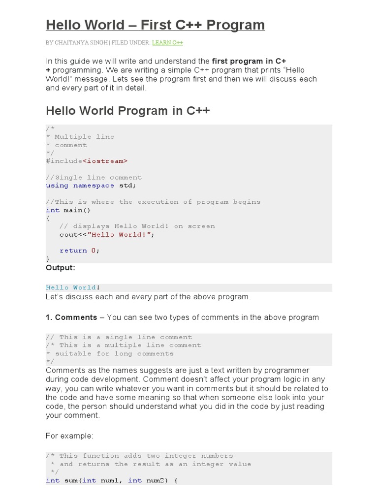 Handbook Tutorial For C++ Beginners | PDF | Control Flow | Data Type
