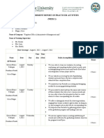 ACCOMPLISHMENT REPORT ON PRACTICUM ACTIVITIES - Week 1