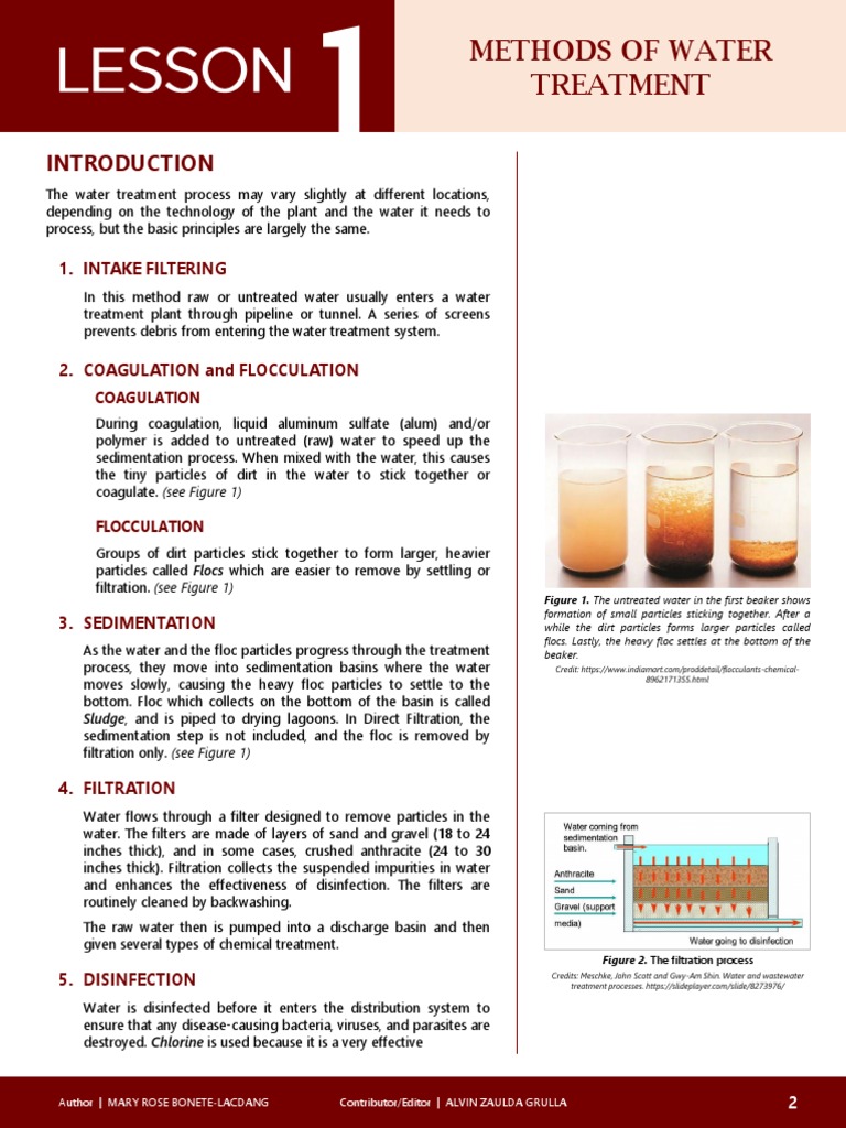02 Module 4 Lesson 1 Methods of Water Treatment PDF
