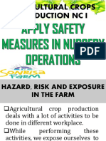 Apply Safety Measures in Nursery Operations