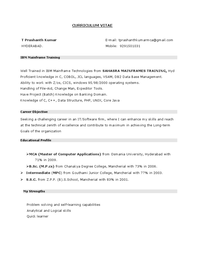 Professional looking resume picture