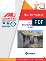 PLAN de TRABAJO - Excavación de Zanja en Junta Cirarto