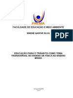 Silva, S. G. - Educação para o Trânsito Como Tema Transversal No Ensino de Física No Ensino Médio
