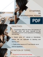 Ict National and Intl Policies