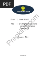 Prepking 190-833 Exam Questions