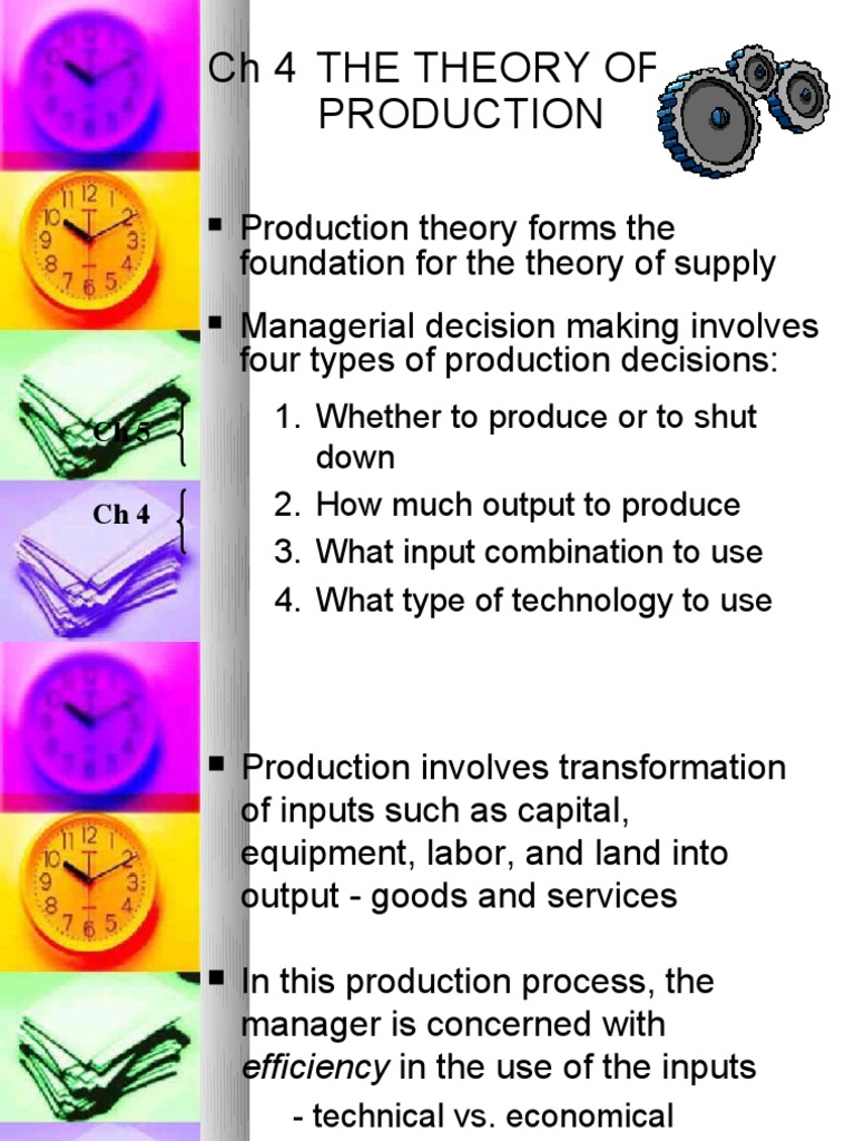 Production Theory and Efficiency Concepts | PDF | Long Run And Short ...