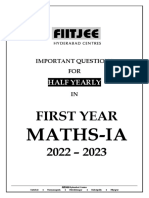Junior Maths-Ia Half Yearly Ipe Imp Q.B 2022-23 - Final